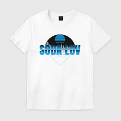 Футболка хлопковая мужская SODA LUV, цвет: белый
