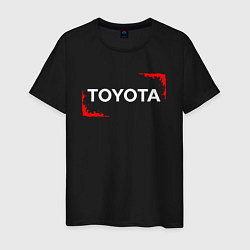 Футболка хлопковая мужская Тойота - Огонь, цвет: черный