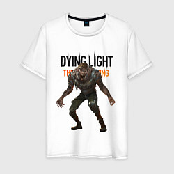 Футболка хлопковая мужская Dying light Зараженный, цвет: белый