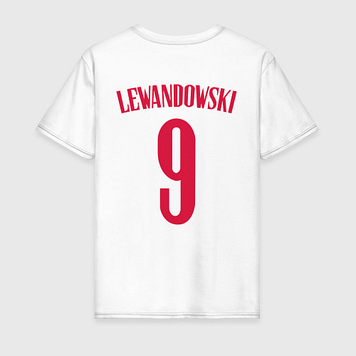 Мужская футболка Lewandowski 9 / Белый – фото 2