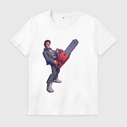 Футболка хлопковая мужская Том Круз: ретро стиль, цвет: белый