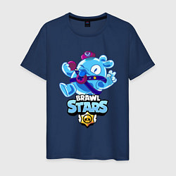 Футболка хлопковая мужская SQUEAK BRAWL STARS СКВИК, цвет: тёмно-синий