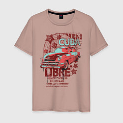 Футболка хлопковая мужская Cuba Libre, цвет: пыльно-розовый