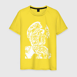 Футболка хлопковая мужская Andy Warhol, self-portrait, цвет: желтый