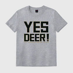 Футболка хлопковая мужская Yes Deer!, цвет: меланж