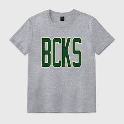 Футболка хлопковая мужская BCKS Bucks, цвет: меланж