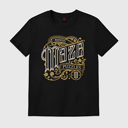 Футболка хлопковая мужская Maze Лабиринт, цвет: черный