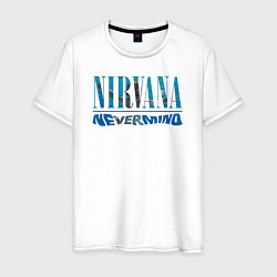 Футболка хлопковая мужская Nirvana Нирвана Рок Rock, цвет: белый