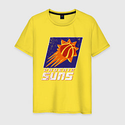 Футболка хлопковая мужская НБА - Финикс, цвет: желтый