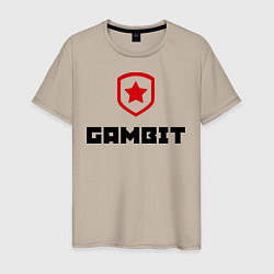 Футболка хлопковая мужская Gambit, цвет: миндальный