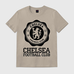 Футболка хлопковая мужская Chelsea FC: Emblem, цвет: миндальный