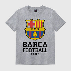 Футболка хлопковая мужская Barcelona Football Club, цвет: меланж
