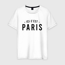 Футболка хлопковая мужская ICI C EST PARIS, цвет: белый