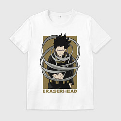 Футболка хлопковая мужская Аизава сенсей, цвет: белый