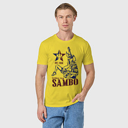 Футболка хлопковая мужская САМБО, цвет: желтый — фото 2