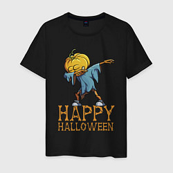 Футболка хлопковая мужская Happy Halloween, цвет: черный