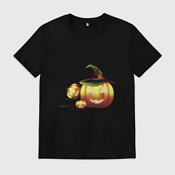 Футболка хлопковая мужская Halloween, цвет: черный