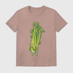 Футболка хлопковая мужская Сельдерей, цвет: пыльно-розовый