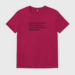 Футболка хлопковая мужская Snatch: Цитата из фильма, цвет: маджента