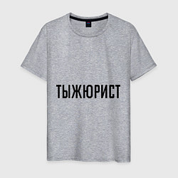 Футболка хлопковая мужская Тыжюрист, цвет: меланж