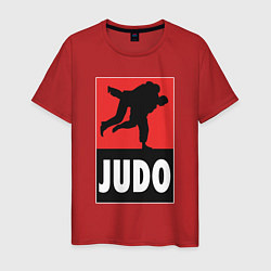 Футболка хлопковая мужская Judo, цвет: красный