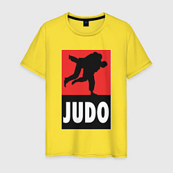 Футболка хлопковая мужская Judo, цвет: желтый