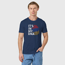 Футболка хлопковая мужская Its in my DNA, цвет: тёмно-синий — фото 2