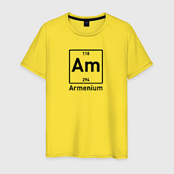 Футболка хлопковая мужская Am -Armenium, цвет: желтый