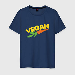 Футболка хлопковая мужская Vegan Life, цвет: тёмно-синий