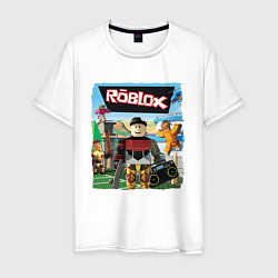 Футболка хлопковая мужская ROBLOX РОБЛОКС Z, цвет: белый