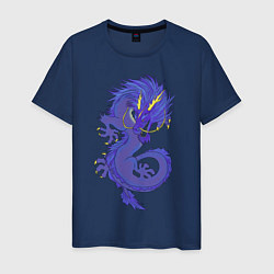 Футболка хлопковая мужская Blue dragon, цвет: тёмно-синий