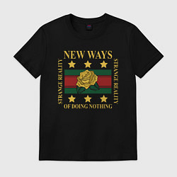 Футболка хлопковая мужская New ways, цвет: черный