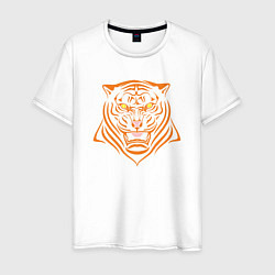 Футболка хлопковая мужская Orange Tiger, цвет: белый