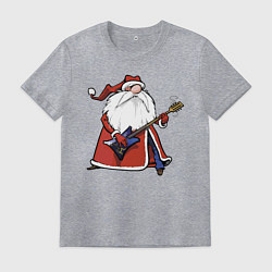 Мужская футболка Дед Мороз гитарист