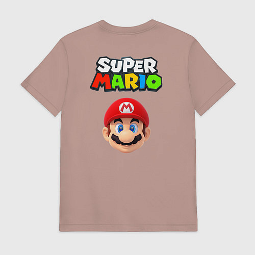 Мужская футболка Mario hit / Пыльно-розовый – фото 2