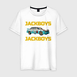 Футболка хлопковая мужская Jackboys, цвет: белый