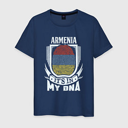 Футболка хлопковая мужская Армения в ДНК, цвет: тёмно-синий