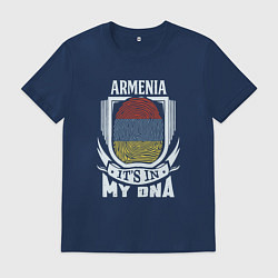 Футболка хлопковая мужская Армения в ДНК, цвет: тёмно-синий