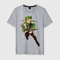 Футболка хлопковая мужская Zelda1, цвет: меланж