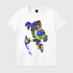 Футболка хлопковая мужская Splatoon B, цвет: белый