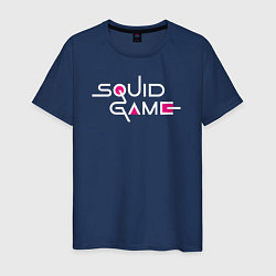 Футболка хлопковая мужская Squid Game: Logo, цвет: тёмно-синий