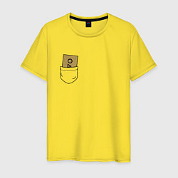 Футболка хлопковая мужская Приглашение в Игру Кальмара, цвет: желтый