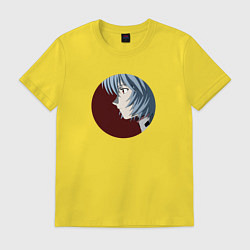 Футболка хлопковая мужская Rei Ayanami EVA, цвет: желтый