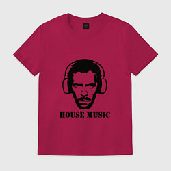 Футболка хлопковая мужская Dr House music, цвет: маджента