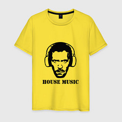 Футболка хлопковая мужская Dr House music, цвет: желтый