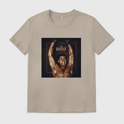 Футболка хлопковая мужская Величайший, цвет: миндальный