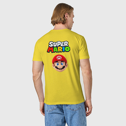 Мужская футболка MarioHead / Желтый – фото 4