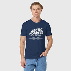 Футболка хлопковая мужская Arctic Monkeys, группа, цвет: тёмно-синий — фото 2