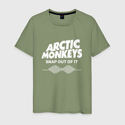 Футболка хлопковая мужская Arctic Monkeys, группа, цвет: авокадо