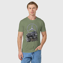 Футболка хлопковая мужская Гелик - лучше всех!, цвет: авокадо — фото 2